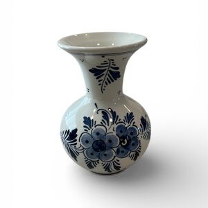 Blue and White Floral Vase